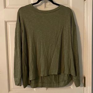 Olive color long sleeve top, Loft brand